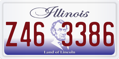 IL license plate Z463386