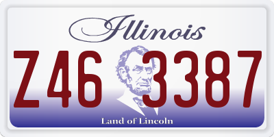 IL license plate Z463387