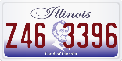 IL license plate Z463396