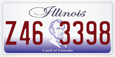 IL license plate Z463398