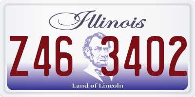 IL license plate Z463402