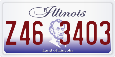 IL license plate Z463403