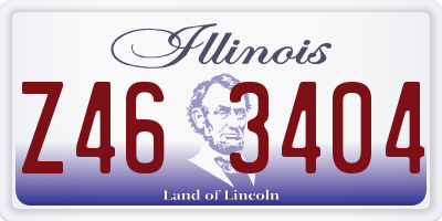 IL license plate Z463404