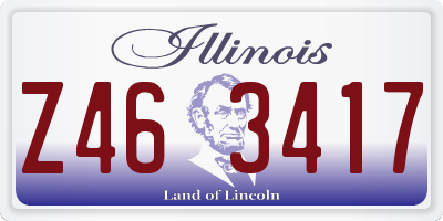 IL license plate Z463417
