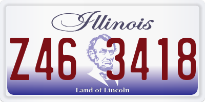 IL license plate Z463418