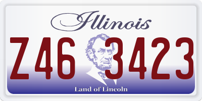 IL license plate Z463423