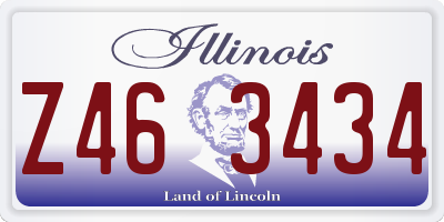 IL license plate Z463434