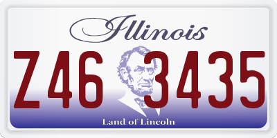 IL license plate Z463435