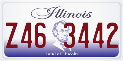 IL license plate Z463442