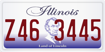 IL license plate Z463445