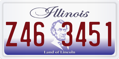 IL license plate Z463451