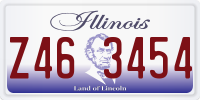 IL license plate Z463454