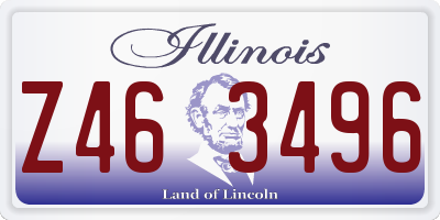 IL license plate Z463496