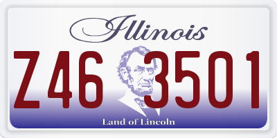 IL license plate Z463501