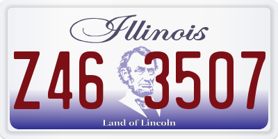 IL license plate Z463507