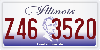 IL license plate Z463520