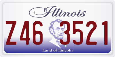 IL license plate Z463521