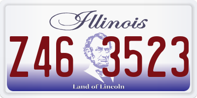 IL license plate Z463523