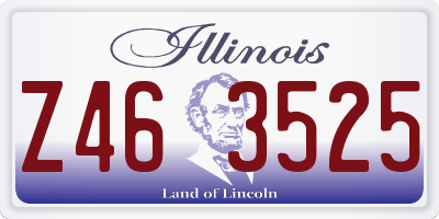 IL license plate Z463525