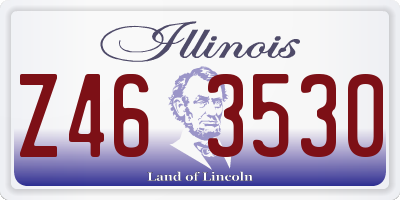 IL license plate Z463530