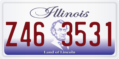 IL license plate Z463531