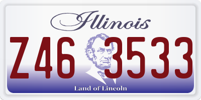 IL license plate Z463533