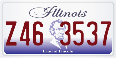 IL license plate Z463537
