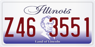 IL license plate Z463551