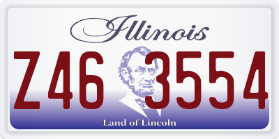 IL license plate Z463554