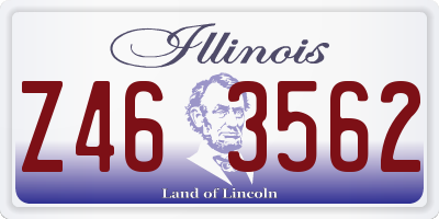IL license plate Z463562
