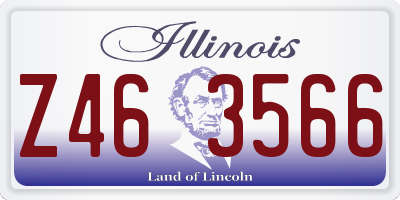 IL license plate Z463566