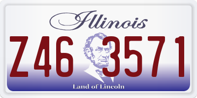IL license plate Z463571