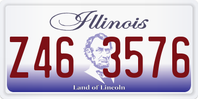 IL license plate Z463576