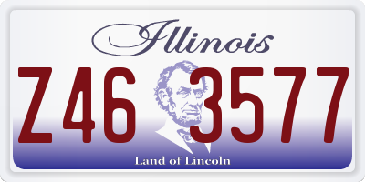 IL license plate Z463577