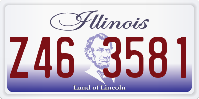 IL license plate Z463581