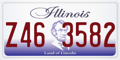 IL license plate Z463582