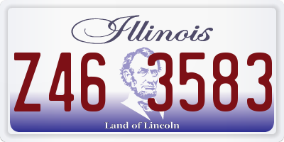 IL license plate Z463583