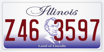 IL license plate Z463597
