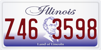 IL license plate Z463598