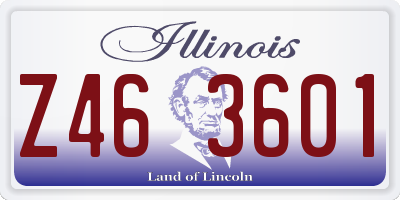IL license plate Z463601