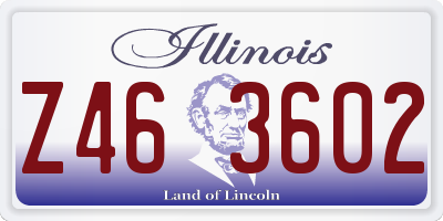 IL license plate Z463602