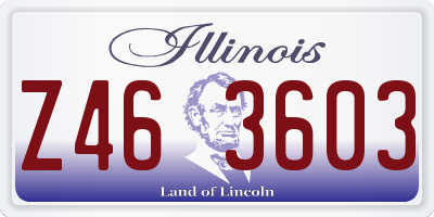 IL license plate Z463603