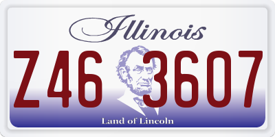 IL license plate Z463607