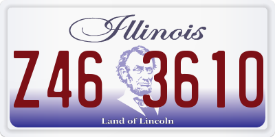 IL license plate Z463610