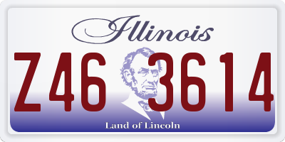 IL license plate Z463614