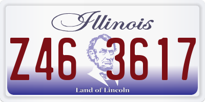 IL license plate Z463617