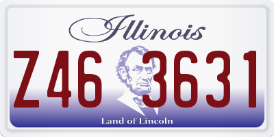 IL license plate Z463631