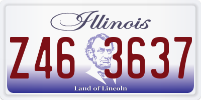 IL license plate Z463637