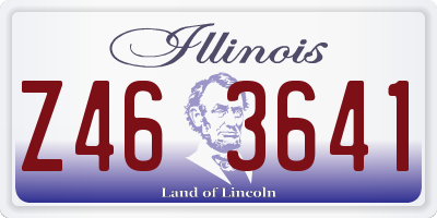 IL license plate Z463641