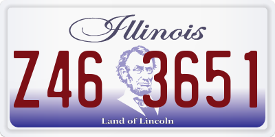 IL license plate Z463651